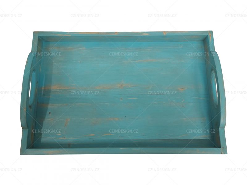 Servírovací tác, tyrkysov patina - MAS24