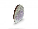 Vajíčko z masivu s květinou, fialová patina - 120 x 85 mm - VE24-30