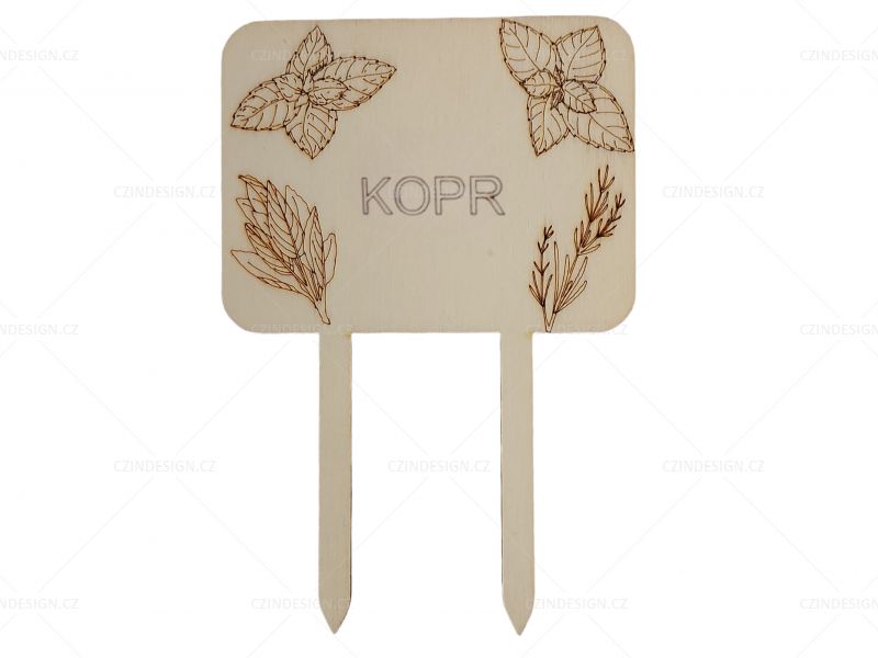Zápich Kopr 100 x 75 mm - ZA16